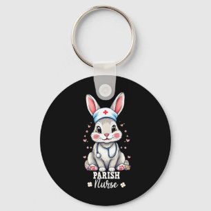 Parish Nurse Bunny With Stethoscope Easter Nurse  Key Ring
