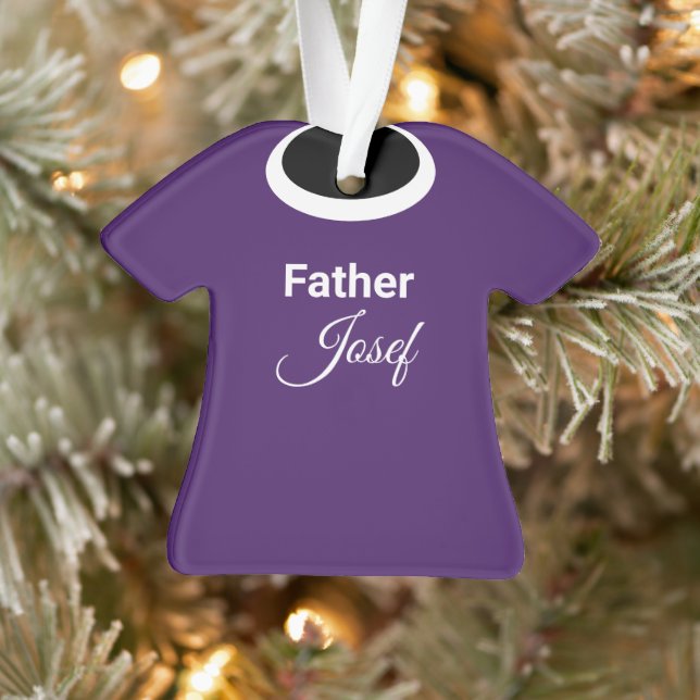 Parish Priest Clergy's Clerical Collar Ornament (Tree)