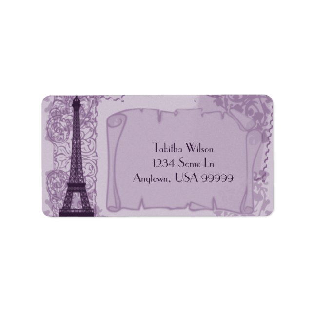 Parisian Amethyst Address Label (Front)