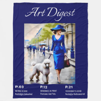 Parisian And Pets Poodle Fleece Blanket