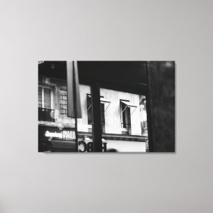 Parisian Atmopshere Windows and Reflections Canvas