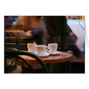 Parisian Atmosphere Coffee Guest or Ghost Card