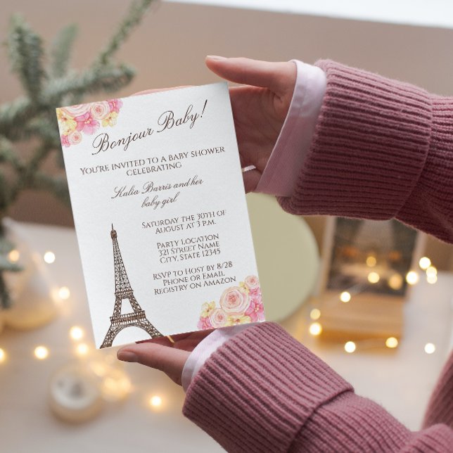 Parisian Baby Shower Invitation (Creator Uploaded)