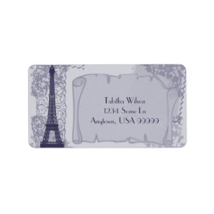 Parisian Blue Address Label