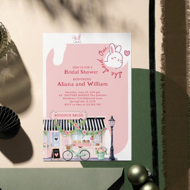 Parisian Bridal Shower She Said Oui French Bridal  Invitation (Creator Uploaded)