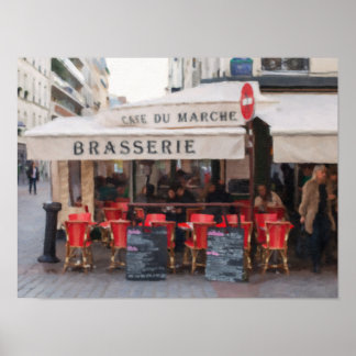 Parisian Cafe Brasserie Wall Art Poster