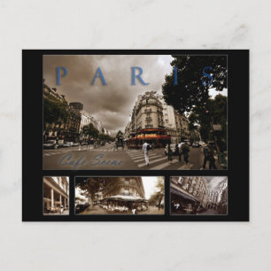 Parisian Cafe Scene Postcard