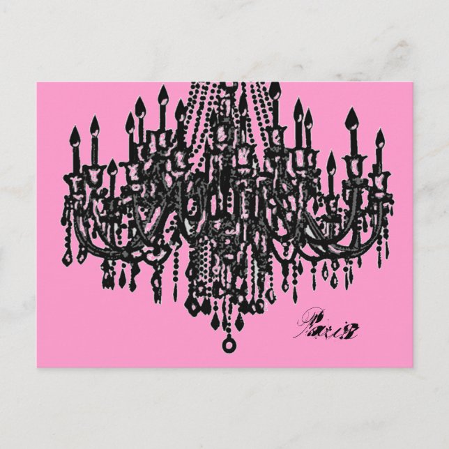 Parisian Chandelier Postcard (Front)