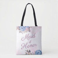 Parisian Charm Blue & Pink Floral Maid of Honour