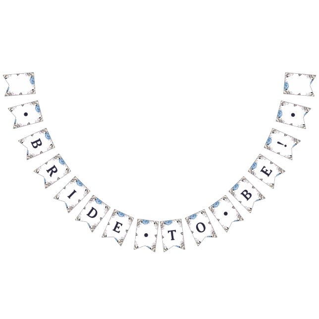 Parisian Charm Floral Bride to Be Bridal Shower Bunting (All)