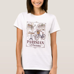 Parisian Dreams Cafe & Bicycle T-Style T-Shirt