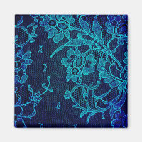 Parisian Feminine Victorian Gothic Navy Blue Lace