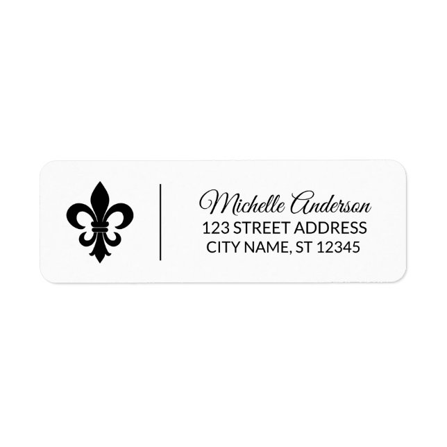 Parisian French Fleur de Lis Paris Return Address (Front)