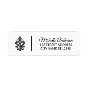 Parisian French Fleur de Lis Paris Return Address