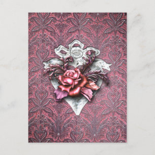 PARISIAN GOTHIC 1897: ROSY OUTLOOK POSTCARD