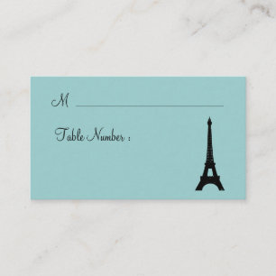 Parisian Lights Place Card (turquoise)