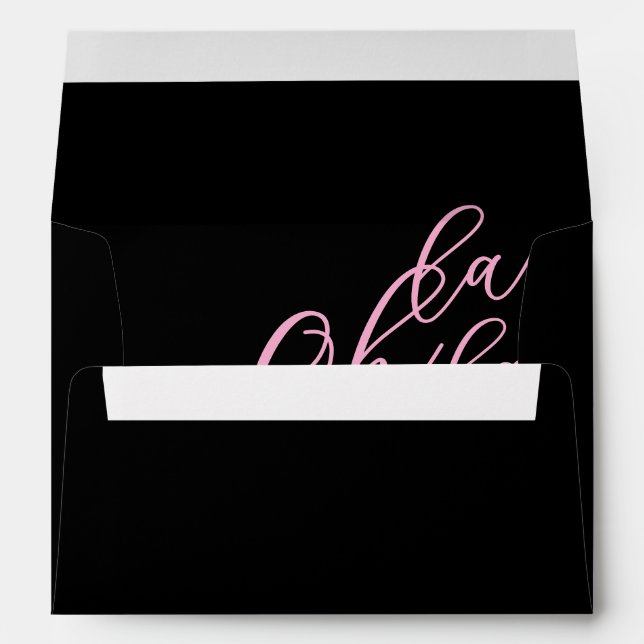 Parisian Oh La La Bridal Shower Envelope (Back (Bottom))