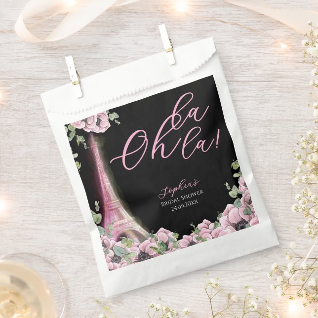 Parisian Oh La La Bridal Shower Favour Bags (Clipped)