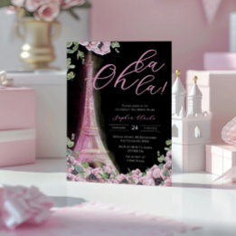 Parisian Oh La La Bridal Shower Invitation