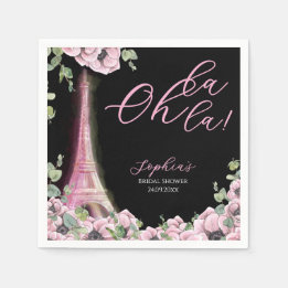 Parisian Oh La La Bridal Shower Napkin