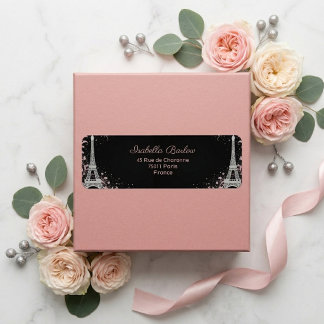 Parisian Ombre Sparkle Blush Pink Night Address