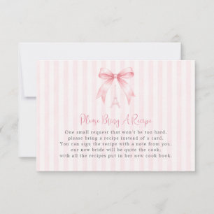 Parisian Pink Bow Bring a Recipe Enclosure Card