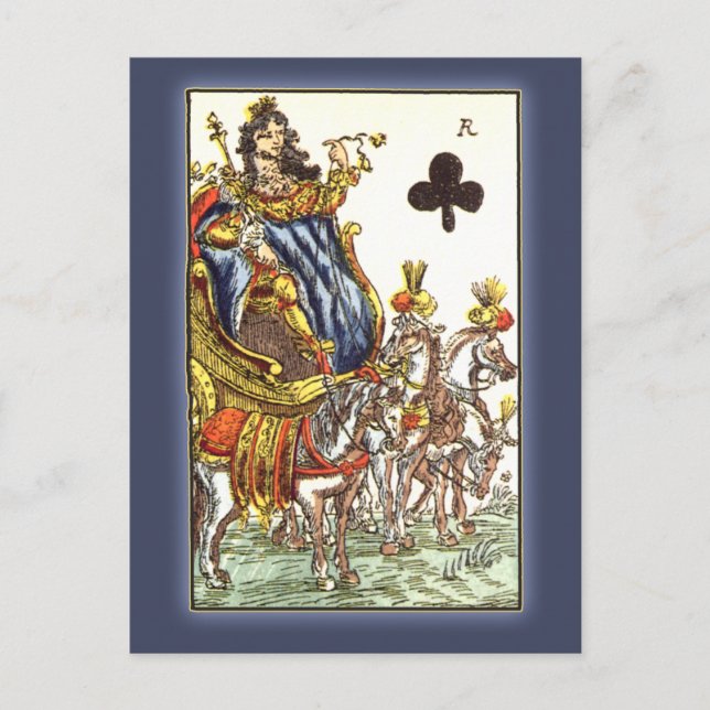 Parisian Playing Card, 17th Century Postcard (Front)