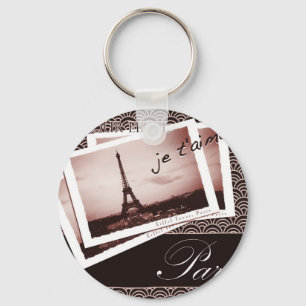 Parisian Postcards Art Deco Style Keychains