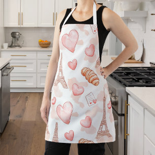 Parisian Romance Valentine Apron