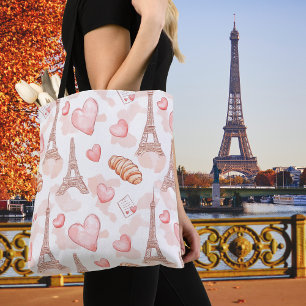 Parisian Romance Valentine Tote Bag