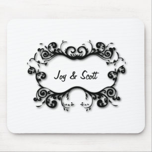 Parisian Scrolls Your Text Mouse Mat