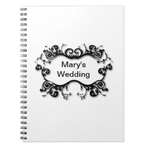 Parisian Scrolls Your Text Notebook