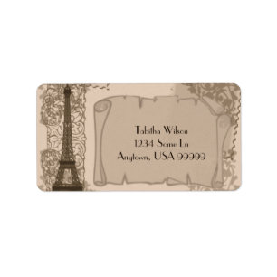 Parisian Sepia Address Label