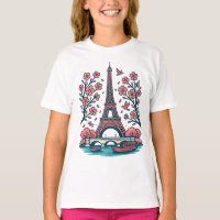 Parisian Souvenir Eiffel Tower Paris Cherry Tree