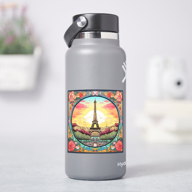 Parisian Sunset Eifel Tower Paris French Floral (HydroFlask)