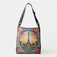 Parisian Sunset Eifel Tower Paris French Floral