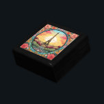 Parisian Sunset Eifel Tower Paris French Floral Gift Box<br><div class="desc">Bright Parisian Sunset Eifel Tower Paris French France Floral Gift Boxes features an art deco style Paris sunset with the Eifel Tower in a bold floral frame. Created by Evco Studio www.zazzle.com/store/evcostudio</div>