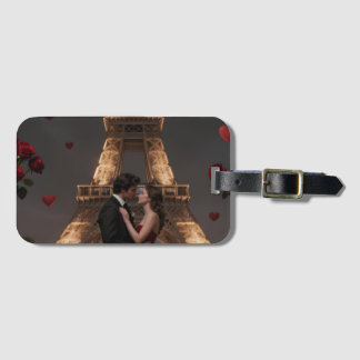 Parisian Valentines Day Luggage Tag