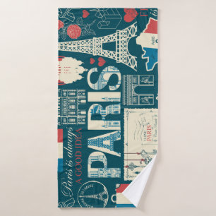 Parisian Vintage: French Republic Elegance Bath Towel