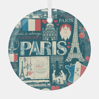 Parisian Vintage: French Republic Elegance Glass Tree Decoration