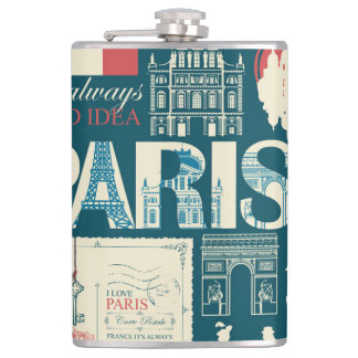 Parisian Vintage: French Republic Elegance Hip Flask