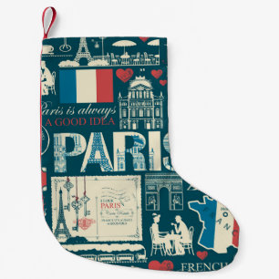 Parisian Vintage: French Republic Elegance Small Christmas Stocking