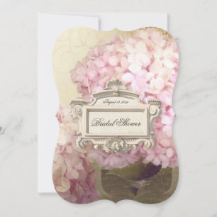 Parisian Vintage Hydrangea Manor Bridal Shower Invitation