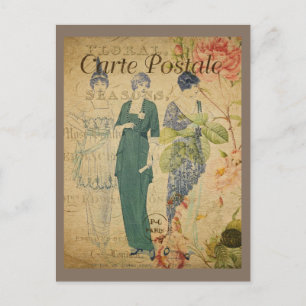 Parisian Vintage Ladies Postcard