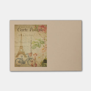 Parisian Vintage With Eiffel Tower Post-it Notes