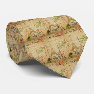 Parisian Vintage With Eiffel Tower Tie