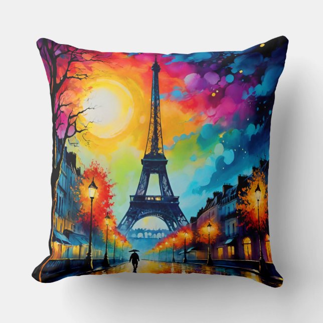"Parisian Whispers in Oil" Cushion (Front)
