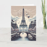 Parisian Winter Elegance - Christmas in the City Holiday Card<br><div class="desc">Step into a Parisian winter wonderland with our "Parisian Winter Elegance" Christmas card. This exquisite card captures the romance and charm of Paris during the festive season. From the shimmering lights along the Seine to the majestic Eiffel Tower aglow with holiday cheer, each element of this card reflects the sophisticated...</div>