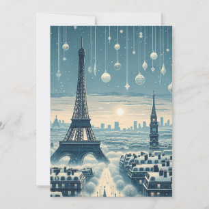 Parisian Winter Elegance - Christmas in the City Holiday Card