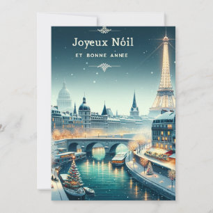 Parisian Winter Elegance Holiday Card